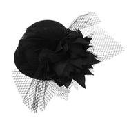 BESPORTBLE Fiori e copricapo di floreale adulto cappello steampunk da donna mini fermaglio per cappello spillo cappelli copricapo da tè mini cappello affascinante Black