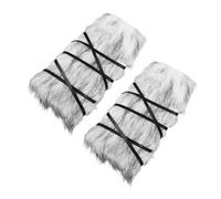 BESPORTBLE Gambali Viking Regolabili in Pelliccia Sintetica Morbida per Copriscarpe Medievali per Costume Cosplay Accessori Autentici per Feste e Spettacoli