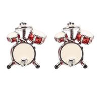 BESPORTBLE Gemelli da Abito in Ottone 2 Pezzi per Uomo Design Batteria Adatti a Eventi e Collaborazioni Commerciali