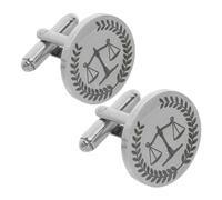 BESPORTBLE Gemelli da Uomo Scala della Giustizia in Acciaio Inox 1 Paio, Gemelli da Abito Eleganti per Camicia, Accessori Professionali per Avvocati e Giudici, Design Classico per Occasioni