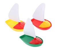 BESPORTBLE Giocattoli Vela in Plastica per Bagnetto Barche Galleggianti Colorate in Dimensioni Piccolo Medio per Divertimento e Apprendimento in Colore Casuale