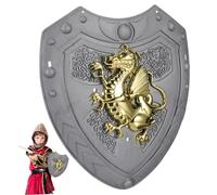 BESPORTBLE Giocattolo Dello Scudo Del Drago Con Scudo Da Cavaliere Schiuma Shield Giocattolo Scudo Cosplay Per Giocattolo Scudo Medievale Di Toy Shield Blu Abs Argento