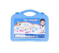 BESPORTBLE Giocattolo Dottore con Stetoscopio e Kit Medico in Plastica Sicura Valigetta Portatile Blu per Giochi di Ruolo e Sviluppo Immaginazione e Bambine