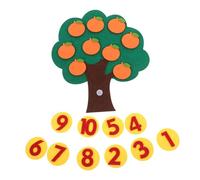 BESPORTBLE Giocattolo Educativo Forma Di Albero Da Frutto in Tessuto Non Tessuto Per Forniture Per Scuola Dell'infanzia Numeri Chiari Per Apprendimento Aritmetico Puzzle Matematico Per Ragazz