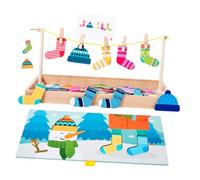 BESPORTBLE Giocattolo Educativo in Legno per Cognitivo Solido e Resistente Gioco Sensoriale Divertente per Sviluppo Abilità e Comunicazione Sicuro e Durevole