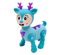 BESPORTBLE Giocattolo Elettrico a Forma di Cervo Musica e Luci Giocattolo Decorativo di Plastica per Corda Guida per Sviluppare la Camminata Adatto come Regalo di Compleanno e Natale