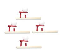 BESPORTBLE Giocattolo Palla Galleggiante in Legno Tubo Soffiaggio per Bambini Set da 4Pezzi, Gioco Educativo per Allenamento Labbra e Coordinazione Mano-Occhio