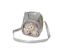 BESPORTBLE Glitterante per PU Zaino Tracolla e Pratico per Scuola Design Creativo con Chiusura e Pattern Coniglio Perfetta per Accessori e Giocattoli