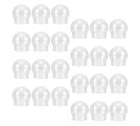 BESPORTBLE Globo di Neve di Plastica Trasparente Fai da Te con Tappo a Vite, Set da 24 Pezzi di Piccoli Barattoli Vuoti per Decorazioni Natalizie e Bomboniere Creative per Feste e Casa