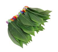 BESPORTBLE Gonne D'erba Adulto Tropicale Gonna a Foglie Adulti Costume Fornitura Del Partito Luau Gonna Da Festa Hawaiana Gonna Hula Rosso