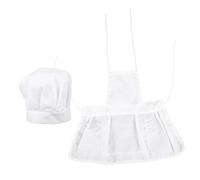 BESPORTBLE Grembiule da Cucina e Cappello Chef per Bambina Costume da Cuoco per Giochi di Ruolo Grembiule Senza Maniche con Tasca Adatto Bambine per Attività di Cucina e Dolciaria