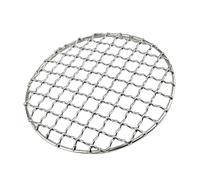 BESPORTBLE Griglia per Barbecue in Acciaio Inossidabile, Accessorio per Barbecue e Picnic, Griglia Rotonda Portatile Bordo di Sicurezza, per Campeggio, Picnic e Cucina all’Aperto