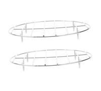 BESPORTBLE Griglia per Barbecue Rotonda in Acciaio 22 CM Set 2 Pezzi Supporto per Grigliare Carne Pesce e Verdure Lavabile in Lavastoviglie per Barbecue all'Aperto