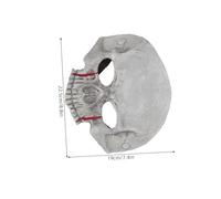 BESPORTBLE Halloween Mask Half Face Foam Skeleton With Bloody Eye Lightweight Ventilated Skull Cover For Adult Cosplay And Mexican Masquerade Party