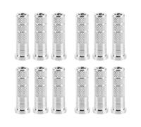 BESPORTBLE Inserti Filettati Resistenti alle Intemperie 12 Pezzi in Alluminio Argento 6,2mm Compatibili Facilmente per Asta di Freccia per Caccia e Allenamento di Tiro L'Arco