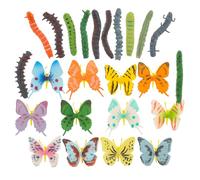 BESPORTBLE Insetti Giocattolo in Plastica Realistici per Modelli Farfalle e Bruchi Morbidi per Apprendimento Cognitivo e Giochi Educativi