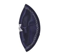 BESPORTBLE Kippah Tradizionale Ricamato Decorazione Stella di David in Poliestere, Design Portatile e Comodo da Indossare, Adatto per Viaggio e Occasioni Commemorative
