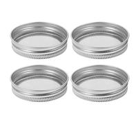 BESPORTBLE Kit 4 Coperchi in Acciaio Inossidabile 304 per Germogli Retino Ventilato per Barattoli a Bocca Larga Accessori per Coltivazione Germogli in Casa e Insaccamento