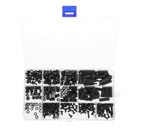 BESPORTBLE Kit Assortito di Viti e Dadi in Nylon Nero M3 Distanziali Esagonali, Resistenti e Facili da Installare, per Schede Madri e Droni Scatola Organizzativa