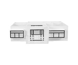 BESPORTBLE Kit di Architettura in Miniatura Appartamento Vuoto 1/50 in Abs e Acrilico, Modello di Appartamento in Scala per Assemblaggio Diy, Professionisti e Hobbisti
