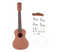 BESPORTBLE Kit Ukulele DIY per Materiale Fai da Te Verniciabile Strumento Musicale Educativo per Coordinazione e Sviluppo Ritmo Completo per Assemblaggio Manuale