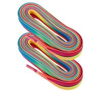 BESPORTBLE Lacci Piatti Cerati per Pattini da Hockey, Poliestere, 274 CM | Gradiente Arcobaleno, Coppia, Uso su Pattini e Sneaker, Struttura Resistente, Stile Colorato