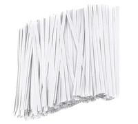 BESPORTBLE Lacci Riutilizzabili per Sacchetti di Dolcetti e Caramelle in Carta Intrecciata Bianco Kraft 1000 Pezzi per Confezionare Pane e Snack