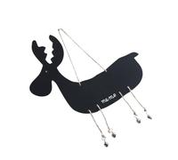 BESPORTBLE Lavagna Decorativa Nera Doppia Faccia in Plastica a Forma di Giraffa per Decorazione da Parete e Messaggi, Lavagnetta da Appendere Funzionale e Originale