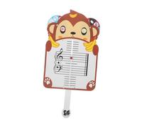 BESPORTBLE Lavagna Didattica per Forma Scimmia Cartoncini Note Musicali Portatili con Manico Strumento Educativo per Apprendimento Teoria Musicale e Pratica Tastiera