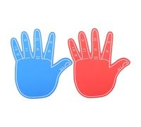 BESPORTBLE Mani da Supporter in Schiuma Eva Leggere e Resistenti Set da 2 Pezzi Rosso e Blu Dita Indipendenti Accessori per Fan e Decorazioni per Feste Sportive ed Eventi di Squadra