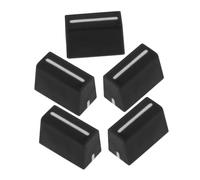 BESPORTBLE Manopole Del Fader Per Mixer Console 5 Pezzi in Gomma Nera Foro Interno 4mm, Tappi Slider Per Regolazione Audio Su Attrezzatura Dj e Mixer Professionale