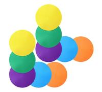 BESPORTBLE Marcatori da Calcio a Disco Piatti 12 Pezzi Multicolore Antiscivolo 23 Cm per Allenamento Sportivo Indoor e Outdoor Educazione Motoria