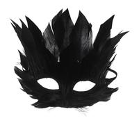 BESPORTBLE Maschera da ballo nera: maschera decorativa veneziana a mezzo volto - accessorio per feste in per carnevale, Halloween, balli di fine anno, serate di cosplay
