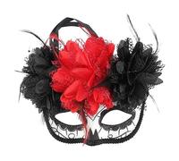 BESPORTBLE Maschera Fantasma Signore Maschera Da Mascherata Per Le Donne Annata Delle Donne Morte Del Cranio Del Fiore Morto Adulto Arredamento Plastica Black