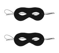 BESPORTBLE Maschera veneziana nera da 2 pezzi: maschera di carnevale a mezzo viso - accessori per costumi di Halloween, balli di fine anno e balli in