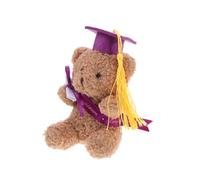 BESPORTBLE Memoriale del dottor Orso la laurea ha un peso orso di laurea alla rinfusa laurea di peluche orso di peluche di laurea graziose decorazioni per la laurea cotone pp Viola,porpora