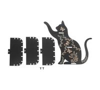 BESPORTBLE Mensola da Parete in Legno a Forma di Gatto, Portaoggetti Rustico per Oli Essenziali e Cristalli, Scaffale Espositivo Decorativo per Soggiorno e Camera da Letto