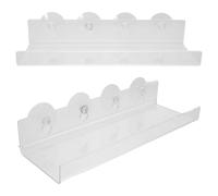 BESPORTBLE Mensole Estensibili per Piante in Acrilico Trasparente con Ventosa, Supporto Salvaspazio per Davanzale, Scaffale Sospeso per Piante Grasse ed Erbe Aromatiche da Interno, Set da 2