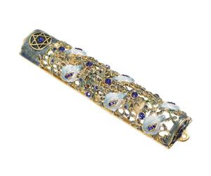 BESPORTBLE Mezuzah per Porta in Lega di Metallo Pergamena e Scrittura Benedetta Decorazione Ebraica per Porta D’Ingresso e Parete