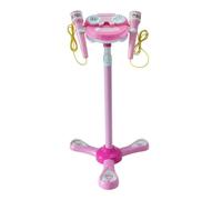 BESPORTBLE Microfono Giocattolo Musicale Rosa Doppio Microfono Canta e Gioca con Illuminazione e Funzioni per Ragazzi e Ragazze