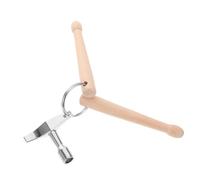 BESPORTBLE Mini Drumsticks Keychain Legno Lucido Portachiavi Musicale per Batteristi Accessorio Pratico e Originale per Amanti Della Musica Facile da Attaccare Borse e Chiavi