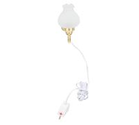 BESPORTBLE Mini Lampada da Parete LED Vintage a Forma di Tulipano, Applique Decorativa Miniatura per Casa delle Bambole, Accessorio Ornamentale 5v Cavo per Decorazioni Interni ed Esterni