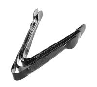 BESPORTBLE Mini Pinze per Alimenti in Acciaio Inox 4 Pezzi Nere per Servire Biscotti e Toast, Accessori da Buffet e Colazione Multiuso