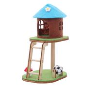 BESPORTBLE Mini struttura per arrampicata per gatti - di torre per arrampicata in legno per gatti - Accessorio per mobili per case delle bambole, decorazione micro-paesaggio per la casa, festa e