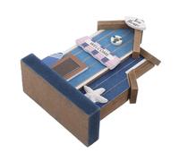 BESPORTBLE Miniatura Casa Legno Stile Mediterraneo Decorazione per Casa Al Mare Accessori Legno per Scena Spiaggia per Bambole Complemento Decorativo per Interni