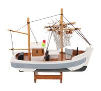 BESPORTBLE Miniatura di Barca a Vela in Legno Naturale Decorativa per Ufficio e Mensole Statuetta Mediterranea per Decorazioni da Tavolo e Feste a Tema Oceano