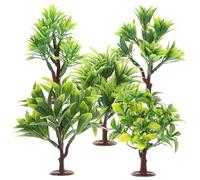 BESPORTBLE Miniature trees for crafts in plastico 10 pezzi per mondo in miniatura con roccia vulcanica e animali, modelli realistici per diorama