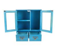 BESPORTBLE Mobiletto da Parete in Legno Vintage Doppia Porta Mobiletto Basso Salvaspazio per Casa Contenitore Multifunzionale per Riporre Oggetti Quotidiani Robusto e Facile da Installare