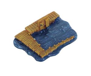 BESPORTBLE Molo in Miniatura in Resina Blu per Terapia del Gioco, Accessorio per Giochi da Tavolo e Decorazione per Terrario, per Paesaggi Acquatici e Ambienti Terapeutici Compatti