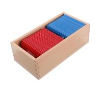 BESPORTBLE Montessori Alfabeto in Legno con Lettere di Vetrata Rosso Blu Strumenti Educativi Linguistici Sensoriali per Gioco Didattico Interattivo per Scuola dell'Infanzia e Prima Infanzia